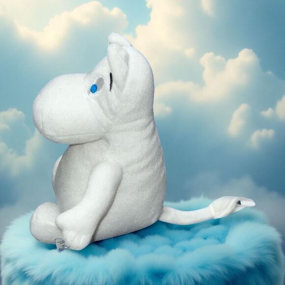 Moomin White Sekiguchi Hippo Plush Stuffed Animal 7” - Picture 2 of 4